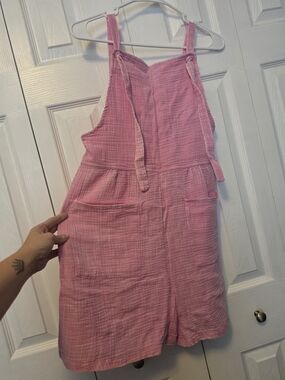 Zenana Pink Gauze Shorts Romper